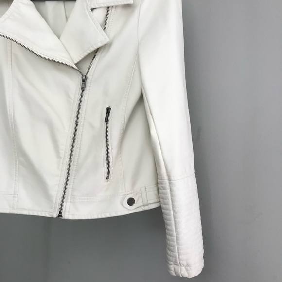 White Faux leather moto jacket JACK by bb dakota Nordstrom - Picture 2 of 7